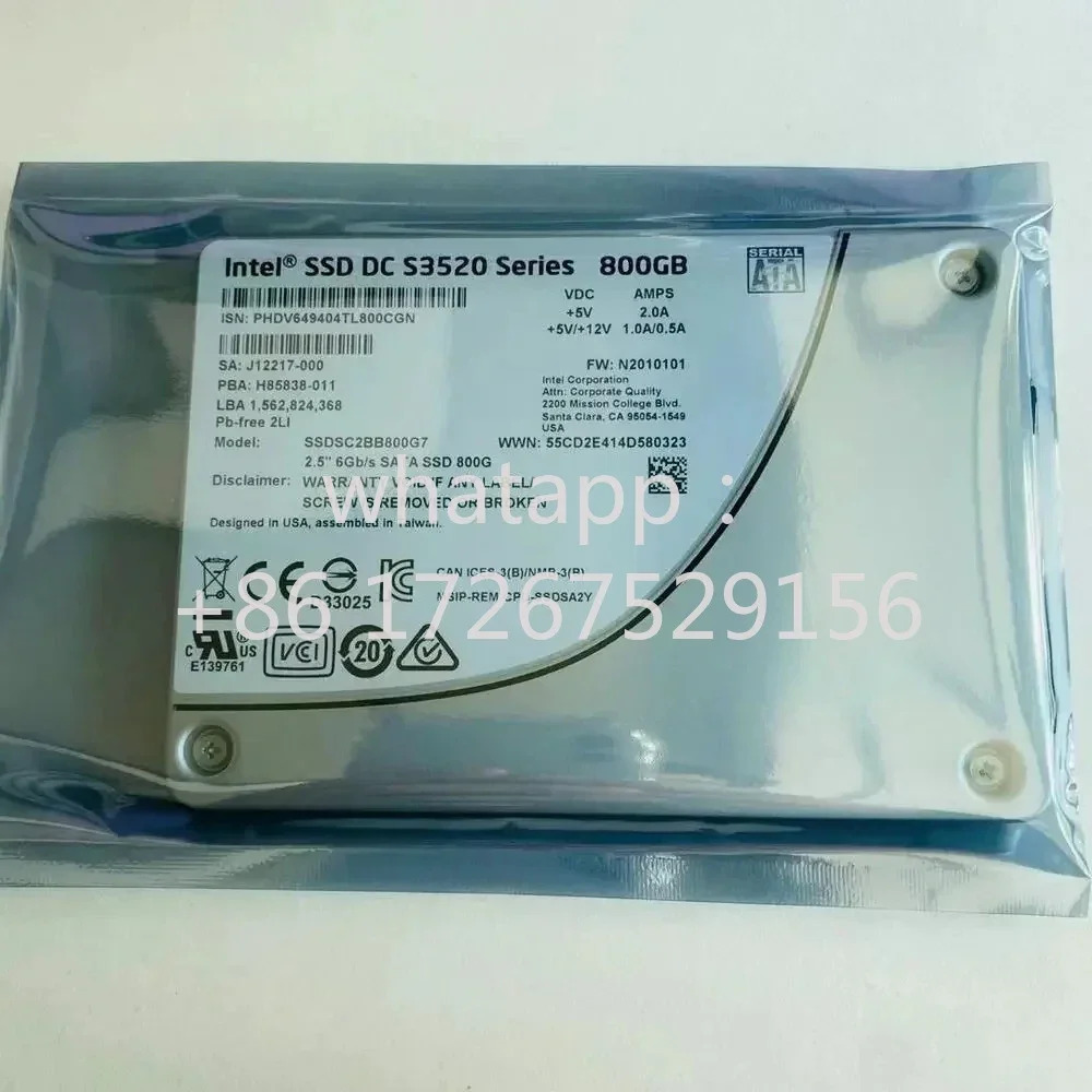 800GB SSD 솔리드 스테이트 드라이브 S3520 시리즈SATA 800G SSDSC2BB800G7
