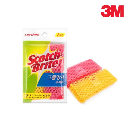 3M 그물망사 수세미 2매입