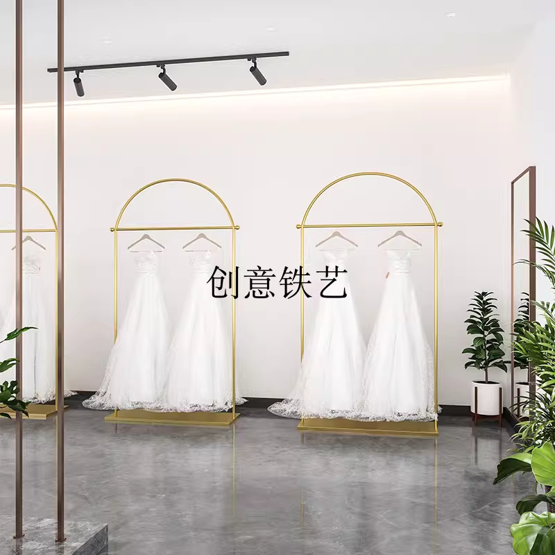 웨딩드레스 행거 진열대 한복 스튜디오 파티복 업소용 150x40x235 - 상세 이미지 4