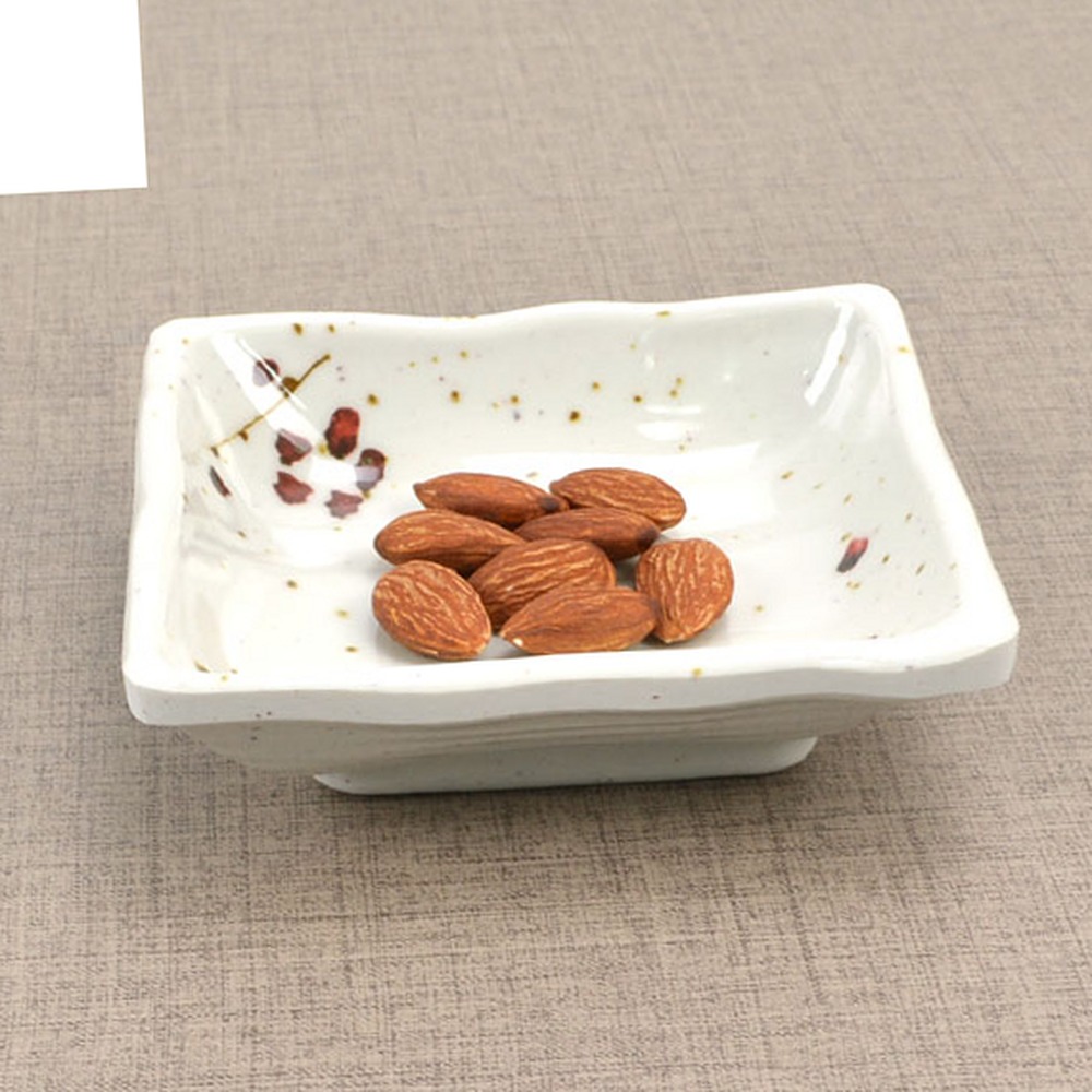 열경화성나눔그릇멜라민종지 식기세척기사용가정용사각찬그릇 M살구개인식기멜라민찬기 - 상품 이미지