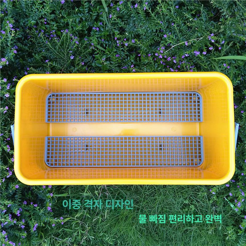 대형 물통 원형 청소용 버킷 양동이 바퀴달린 카트 뚜껑 다용도 드럼통 사각 호스 - 상세 이미지 4