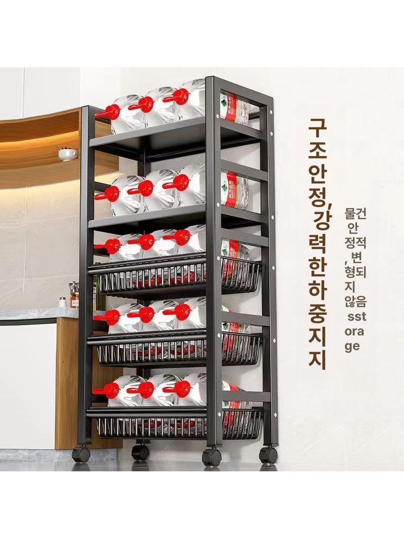바퀴선반 이동식수납장 서랍형 철제트롤리 카트 미용실트롤리 다용도 이동식선반 - 상세 이미지 3