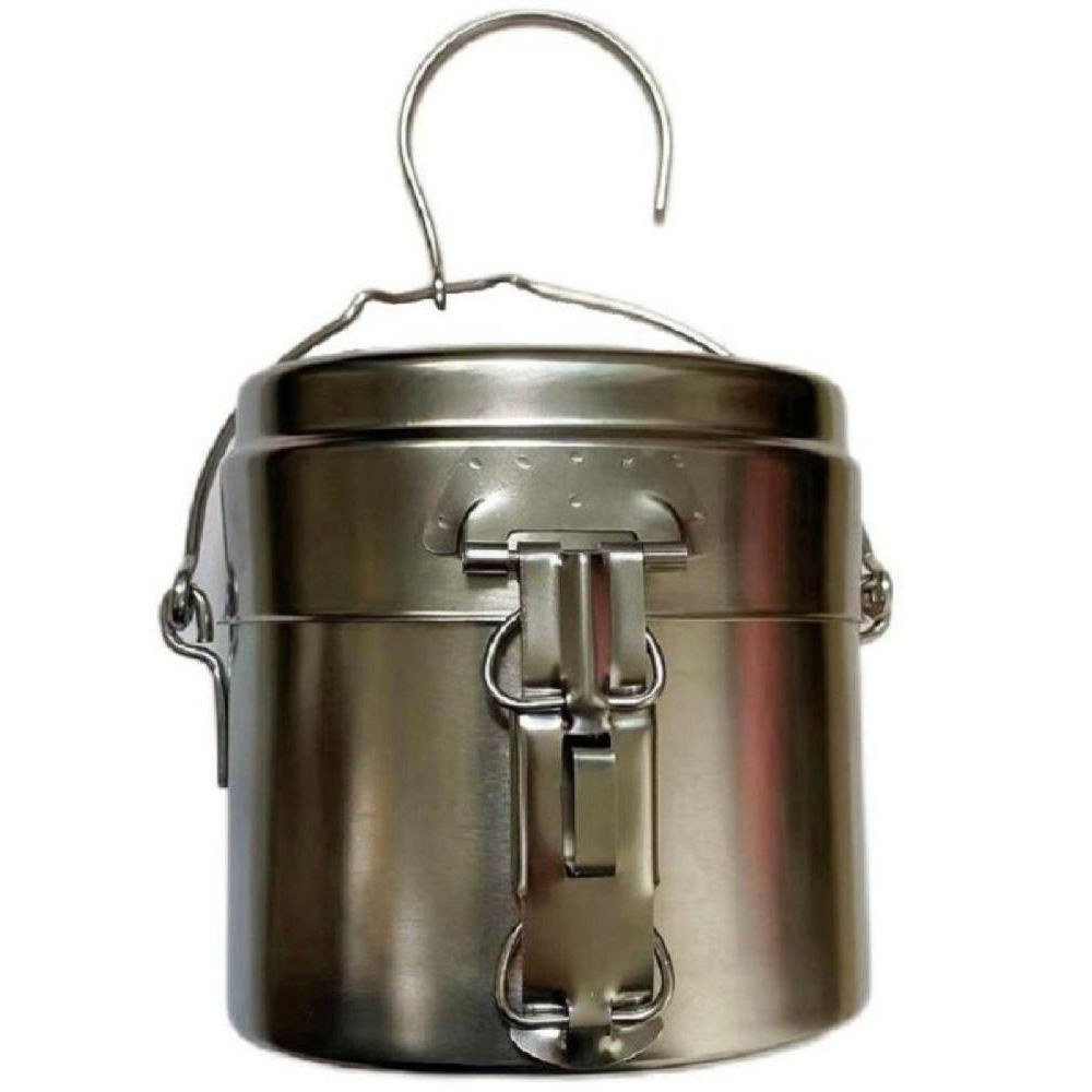 스웨덴반합 군용 라면코펠 냄비 식기 2종옵션 차박 스테인리스 사각 코펠 Cook 백패킹 황금 버너 - 상품 이미지