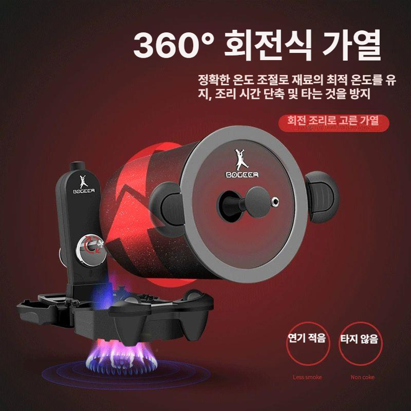 회전식 고기 구이 냄비 자동 그릴 팬 삼겹살 소시지 전골 멀티 쿠킹 홈 바비큐 테이블 - 상세 이미지 4