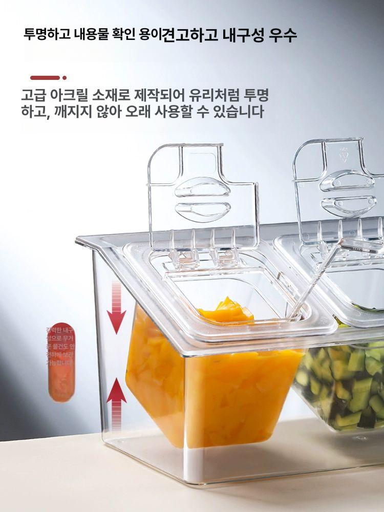 업소용 셀프바 토핑 탁상형 샐러드바 사이즈 맞춤 냉장고 탁상용 색상 기본 영업용 - 상세 이미지 5