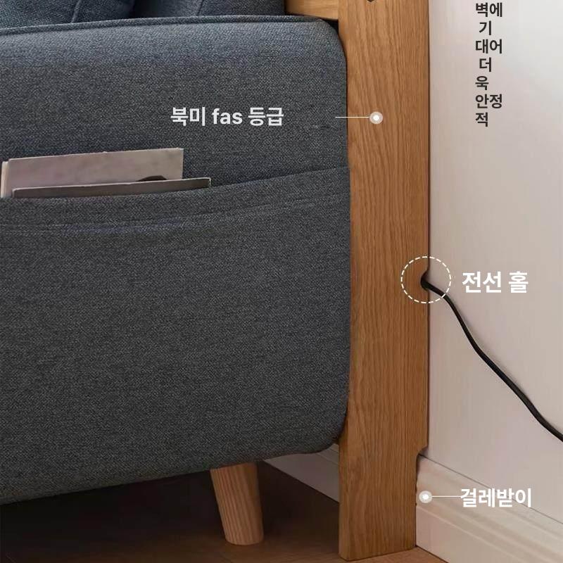좁은공간 침대옆 수납 협탁 소파뒤틈새 선반 거실테이블 원목 사이드 콘솔 책상 - 상세 이미지 5