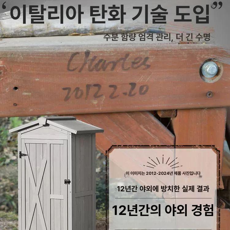 옥외보관 조립식 창고함 방수 수납함 간편 야외정리함 농기구 도구 정리수납 미니창고 보관상자 - 상세 이미지 4