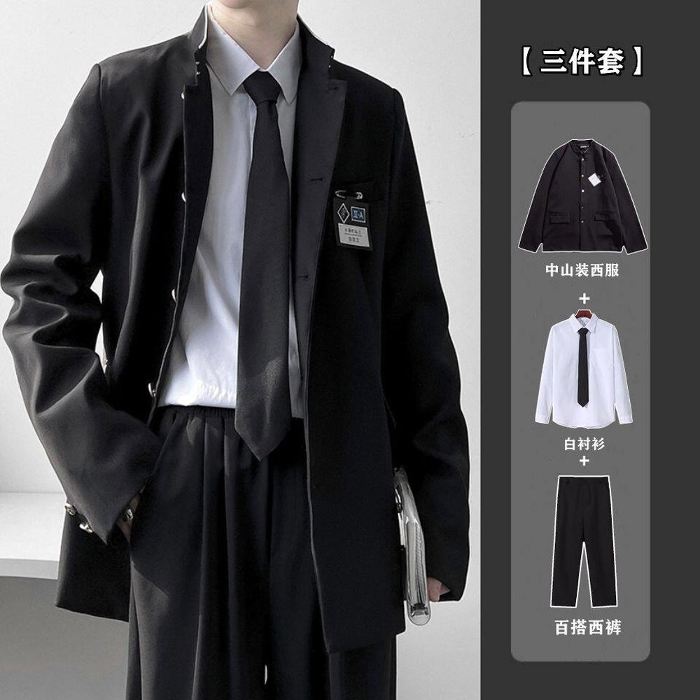 졸업사진컨셉 정장 교복 고등학교 졸업사진컨셉정장 스커트 우정 원 XS 단품 차이나 재킷 S 관심점포 명찰 증정 - 상세 이미지 3