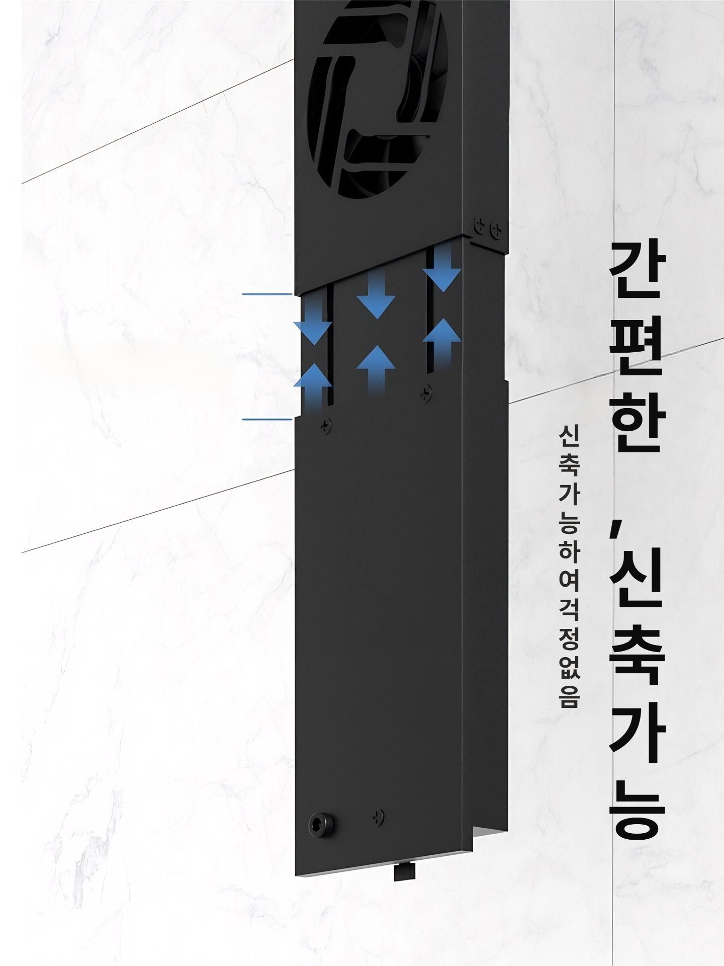 창문 환풍기 일자형 공장용 무타공설치 화장실 여닫이배기 대풍량 시스템팬 - 상세 이미지 5