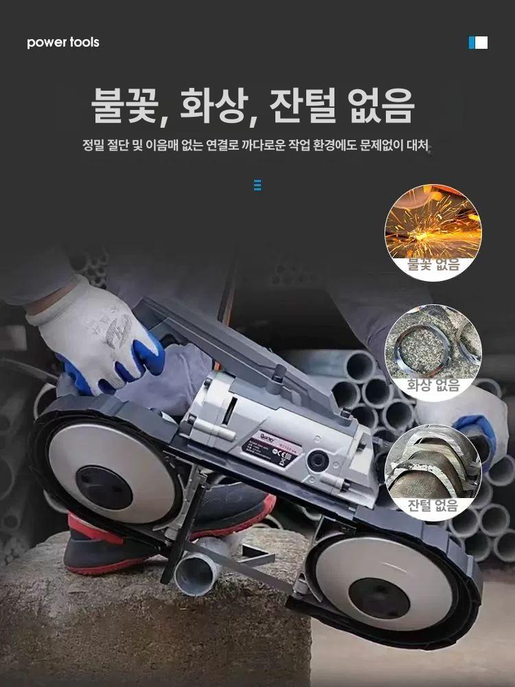 톱 각도절단기 목공 밴쏘 절삭공구 커터 유선밴드쏘 바디 탁상 목재용 철근 컷팅 - 상세 이미지 4