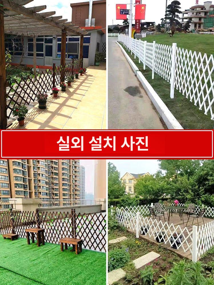정원 가림막 외부 담장 가리개 테라스 합성목재 난간 야외 방부목 격자 높이 칸막이 - 상세 이미지 2