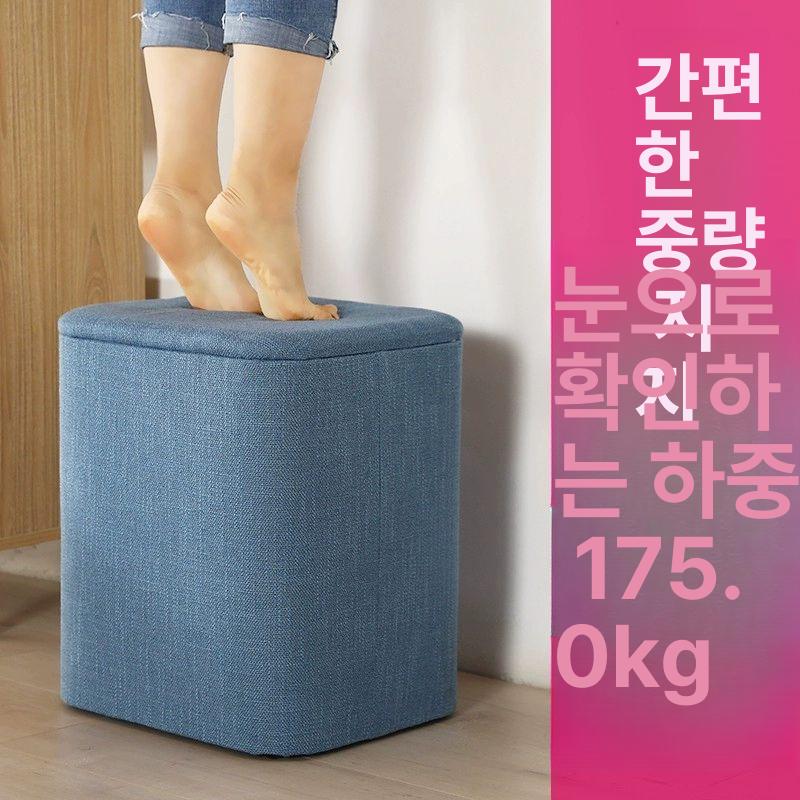 화장대 수납의자 엔틱 미용 업소용 다기능 스툴 앤티크 수납콘솔 사각 - 상세 이미지 4