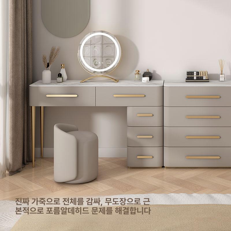 프린세스 북유럽 확장형 화장대 메이크업 수납장 드레서 거울 책상 학생용 콘솔 테이블 - 상세 이미지 2