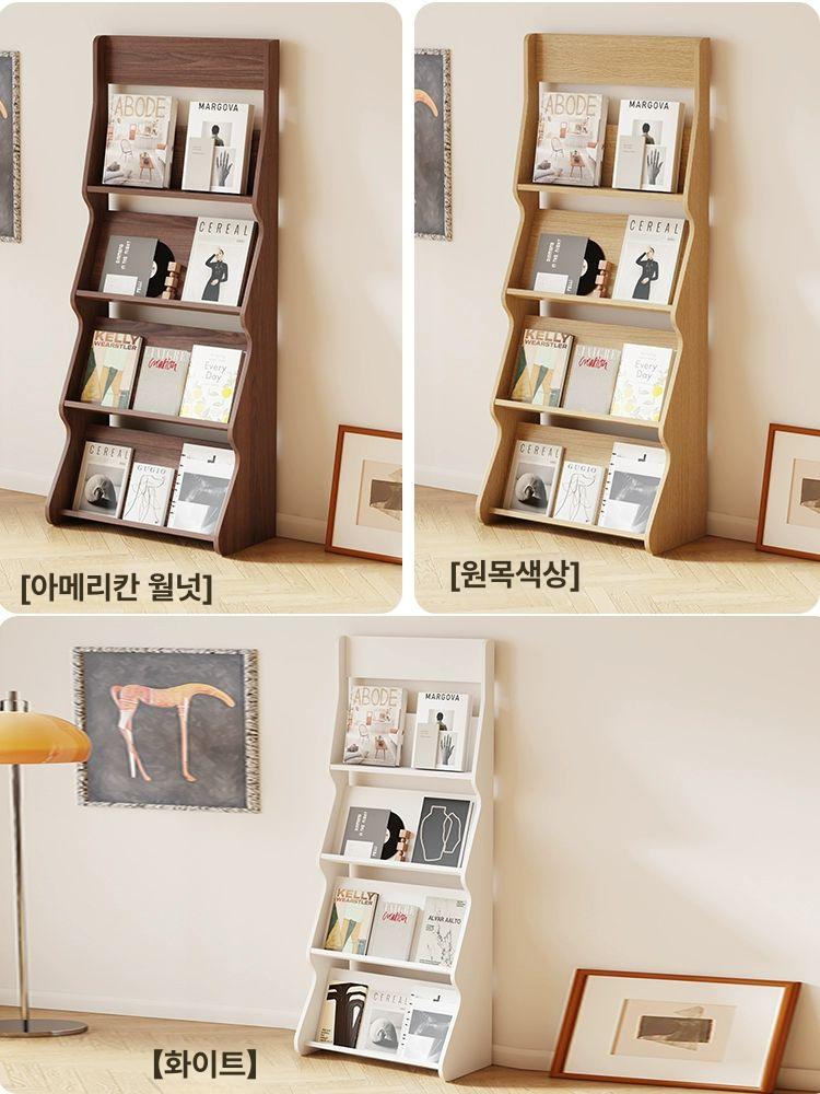 목재 계단식 선반 세트 원형 사각 우드 디스플레이 가구 투명 받침 수납장 홈데코 진열용 소품스탠드 - 상세 이미지 3