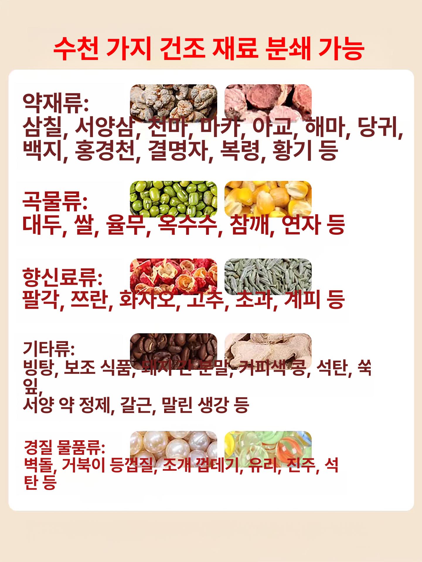 고출력 분쇄기 그라인더 제분기 분말 쌀가루 한약재 파쇄기 해머형 잡곡 방앗간 - 상세 이미지 4