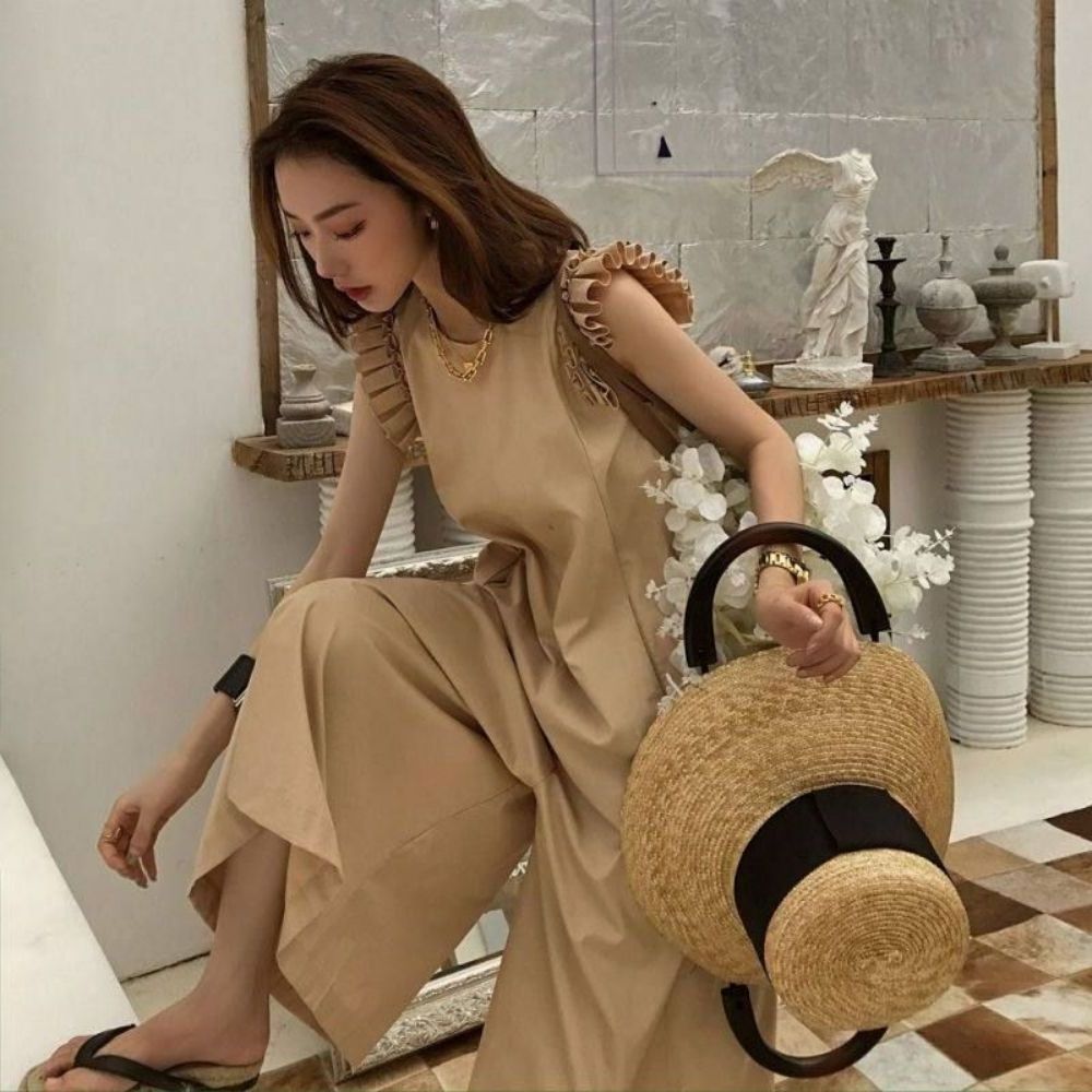 투피스 비치웨어 커버업 패션수영복 하이웨스트 워터파크 뱃살가리는 비키니커버업 비치커버업 - 상품 이미지