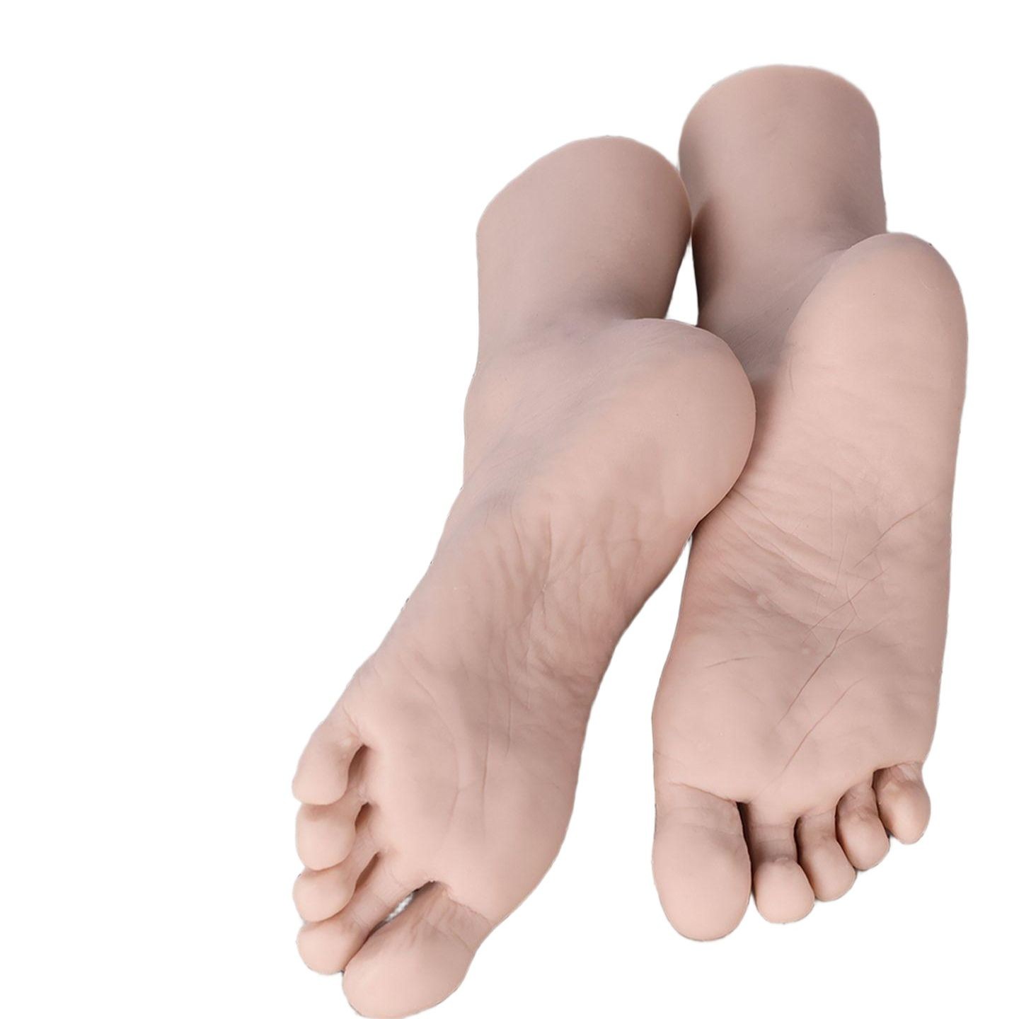 다리 마네킹 페디큐어 네일 시술 모델 실리콘발 피팅 맨다리 여성 의족 연극 소품 - 상세 이미지 2