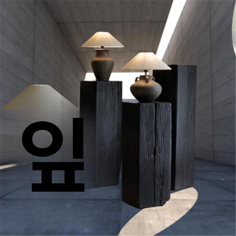 탄화목 원목 스툴 북유럽 인테리어 나무 의자 홈데코 촬영소품 오브제 거실 침실 공간 연출 천연 디자인 가구 - 상세 이미지 3