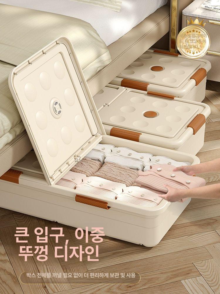 하부 수납장 패브릭 의류함 정리함 박스 이불정리 침대 밑 - 상세 이미지 2