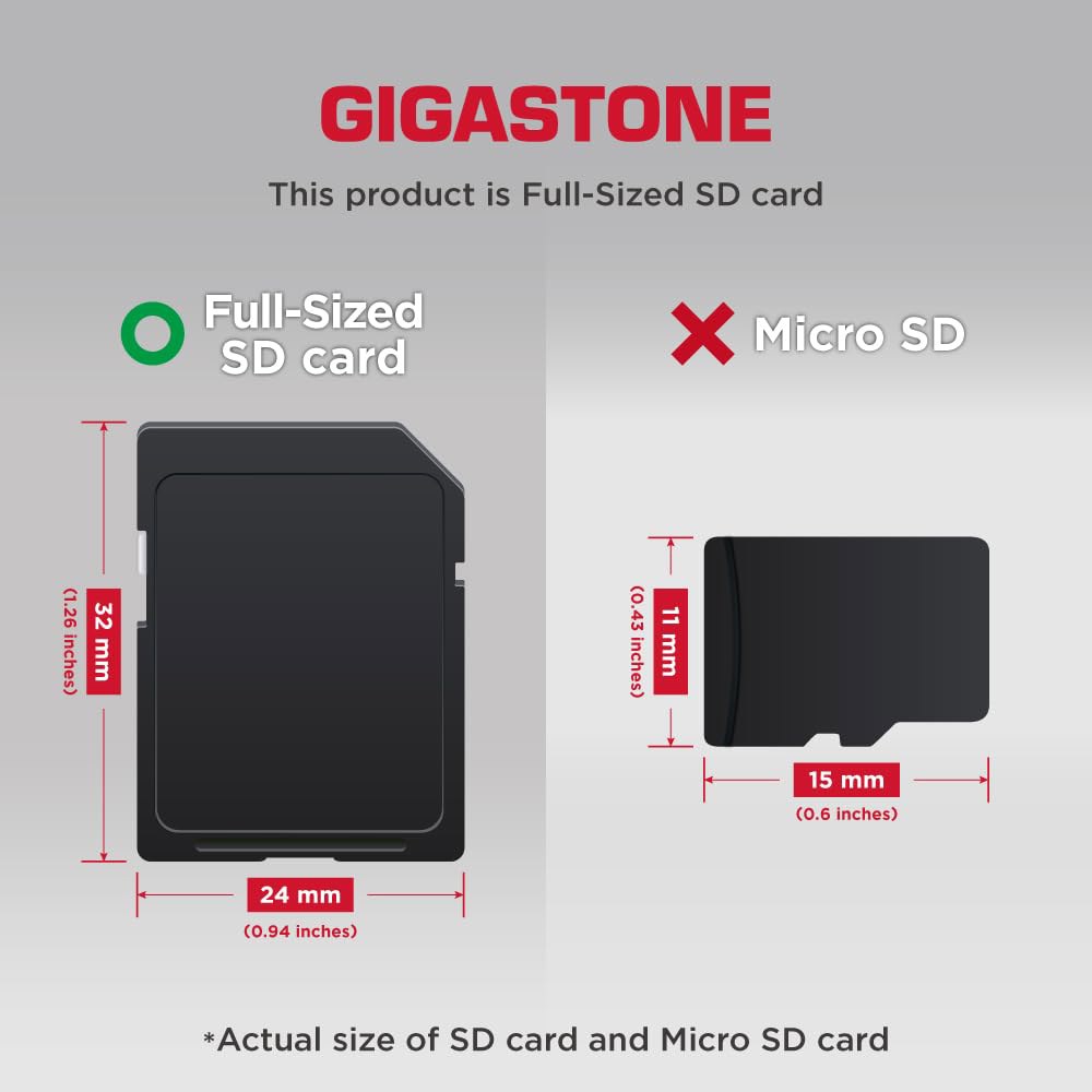 기가스톤 64GB SD 카드 UHS-I U1 클래스 10 SDXC 메모리 고속 풀 HD 비디오 캐논 코닥 올림푸스 디지털 카메라 64GB 1Pack - 상세 이미지 2