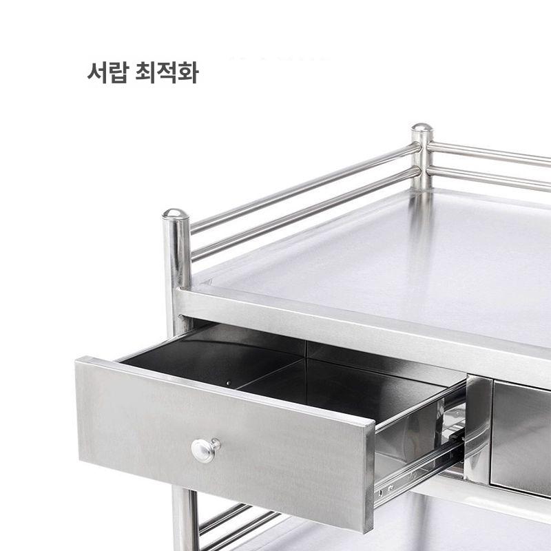 이층 스텐카트 서랍형 왜건 장비 무서랍 드레싱카 작업대 조립형 서빙카 - 상세 이미지 2