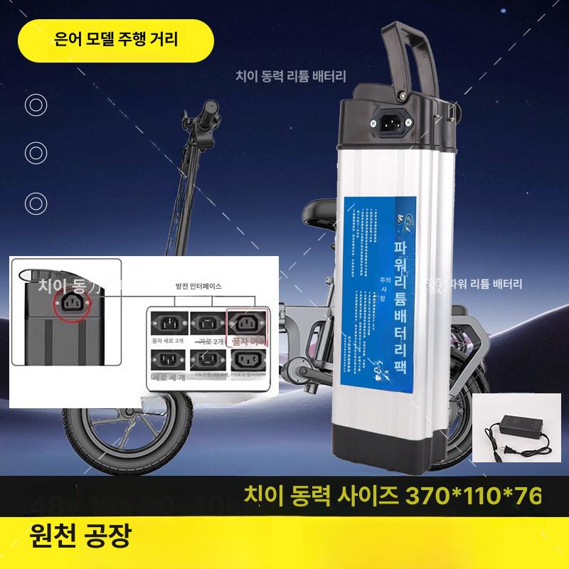 전동스쿠터 배터리 48V 고용량 장거리 주행 빠른충전 휴대용 충전기 보관케이스 세트