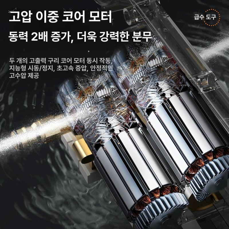 충전식 무선 양수기 고출력 정원용 급수펌프 배터리식 외부 분수 호스 연결 가능 야영 캠핑 세차용 물분사기 - 상세 이미지 4