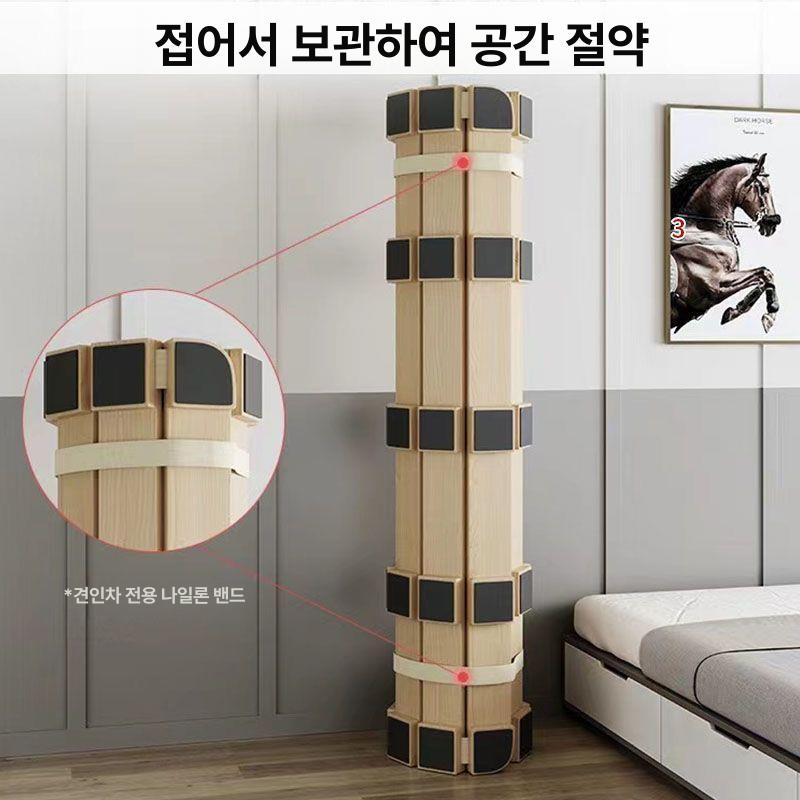 롤링 우드 매트 나무깔판 프레임 저상형 침대 여름 나무 접이식프레임 - 상세 이미지 4