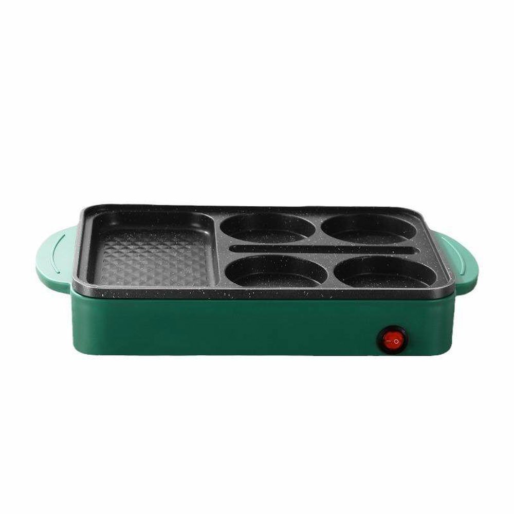8홀 전기 업소용 오믈렛 계란 팬 1500W 메이커 팬케이크 8구 조리기 1 캡타입 펄화이트 브러쉬 증정 햄버거포크 전 - 상품 이미지