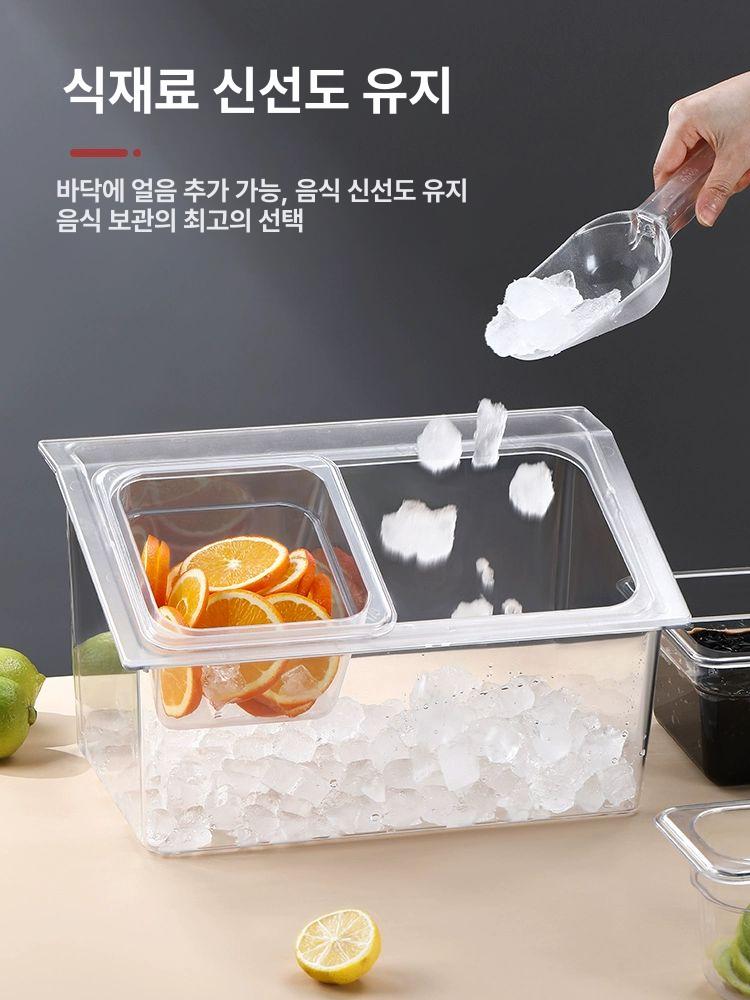업소용 셀프바 토핑 탁상형 샐러드바 사이즈 맞춤 냉장고 탁상용 색상 기본 영업용 - 상세 이미지 4