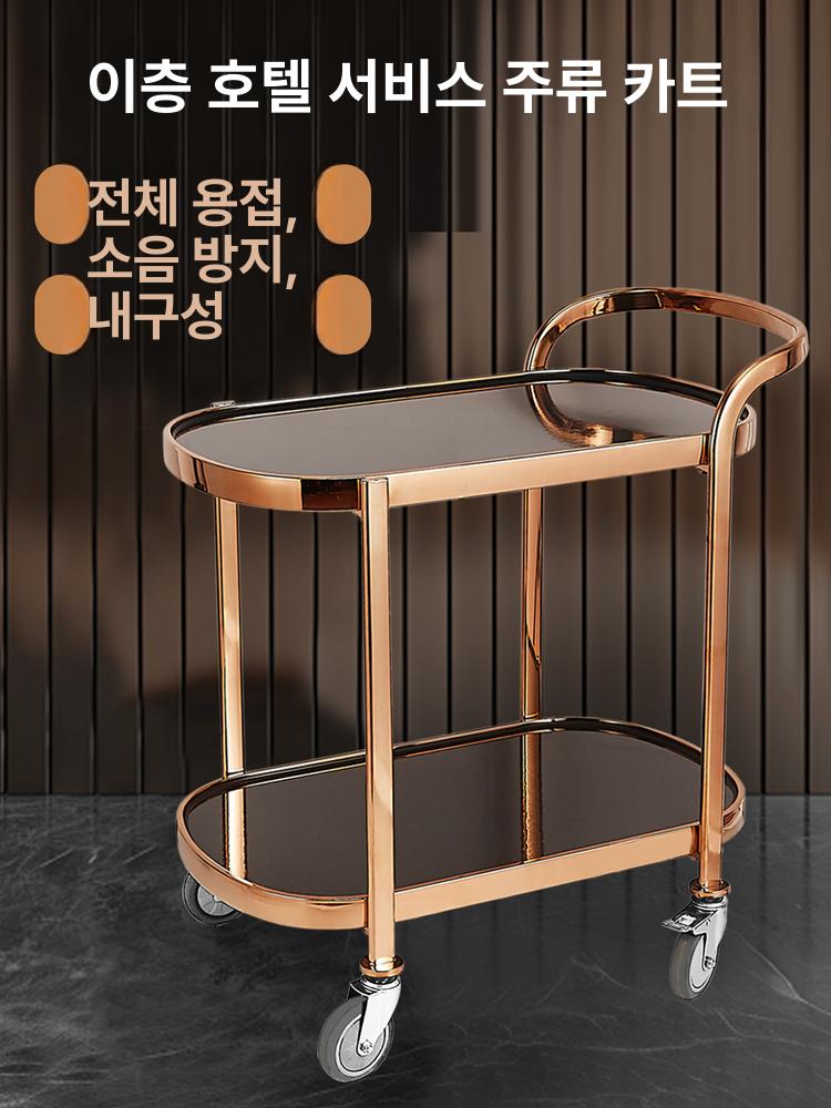 스테인리스 2단 식당카트 업소용 주방 트롤리 서빙카트 배식카트 운반 다용도 - 상세 이미지 2
