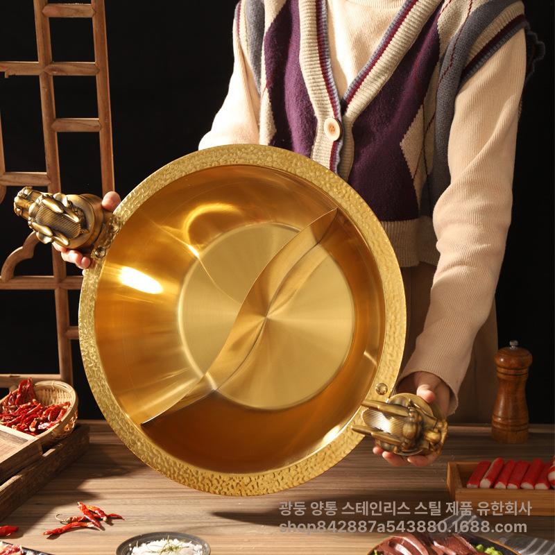 훠거 마라샹궈 원앙냄비 인덕션 반반냄비 중국식샤브샤브 다기능 전기냄비 상업용 - 상세 이미지 3