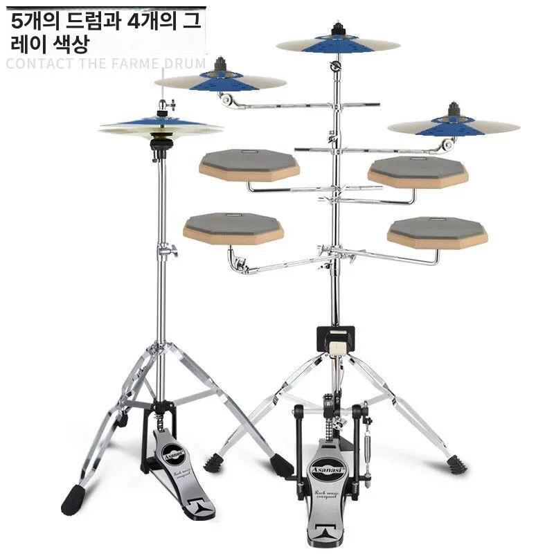 드럼 악기 입문용 연습기 킥드럼 초보자 드럭패드 풀세트 타악기 교회 연습 전자드럼 휴대용 - 상세 이미지 2