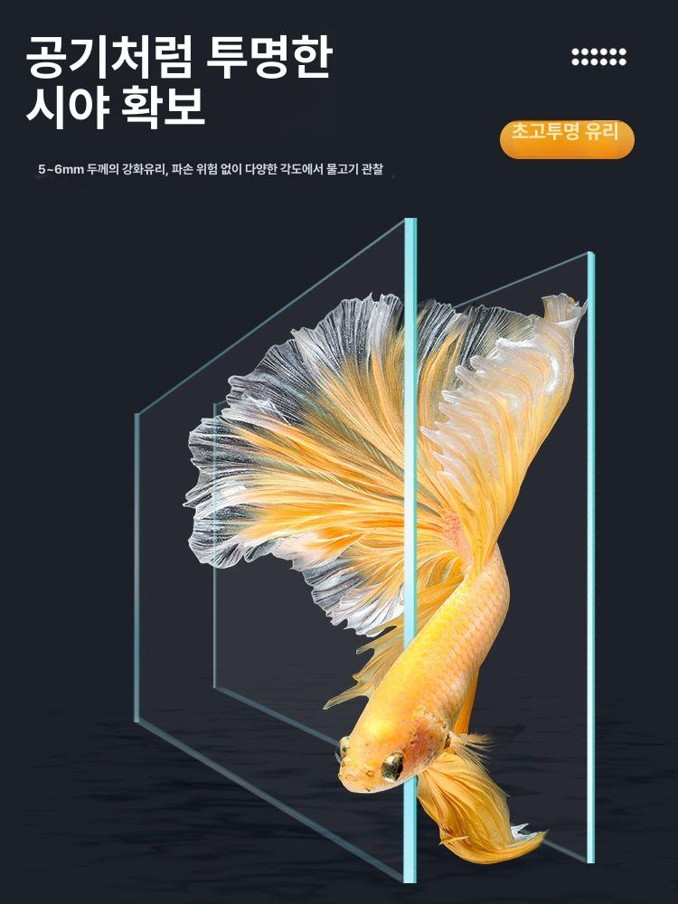 자동청소 무환수 일체형 어항 미니 측면필터 거북이 열대어 사육 가정용 필터 - 상세 이미지 5