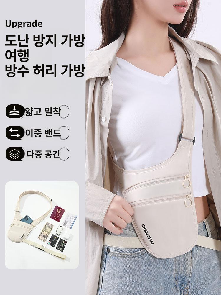 여행 도난방지가방 소매치기방지 여권 슬링백 딱붙는 방지 유럽여행가방 남자 해외여행 - 상세 이미지 2