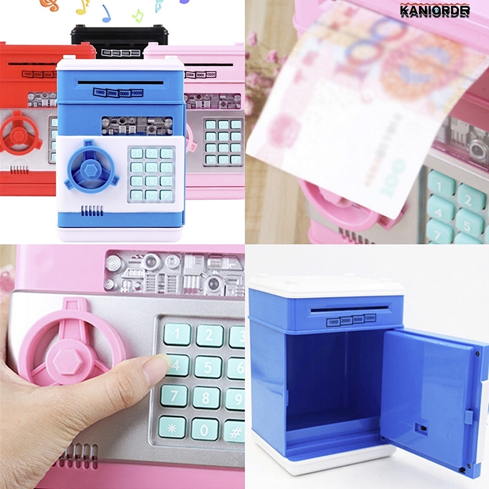 어린이 저금통 ATM 동전 지폐 금고 비밀번호 용돈 저금함 키즈 - 상품 이미지