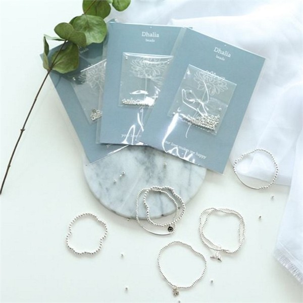 초보용 비즈 팔찌 만들기 악세사리 실버 팔찌 만들기 선물 친구 - 상품 이미지