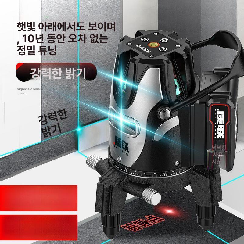 자동 수평기 레이저 레벨 녹색 빔 적외선 감지 충전식 삼각대 거리측정 건설용 인테리어 - 상세 이미지 3