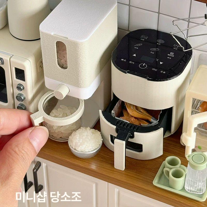 미니어처 에어프라이어 착즙기 빗자루 쌀통 다이얼 소품 주방 꾸미기 DIY 소품 - 상세 이미지 3