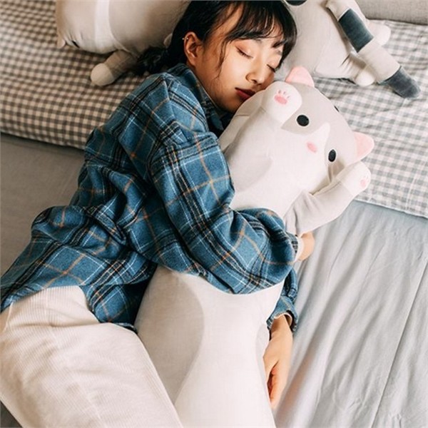 안고자는 고양이 바디 필로우 애착 모찌 바디 필로우 대형 숙면 - 상품 이미지
