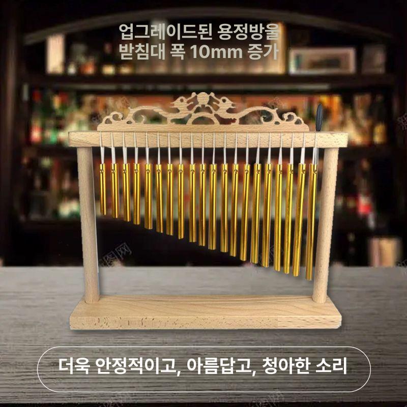 대나무 풍경종 탁상형 책상 현관 차임벨 인테리어 장식 윈드 바람 소리 힐링 명상 감성 홈 데코 - 상세 이미지 4