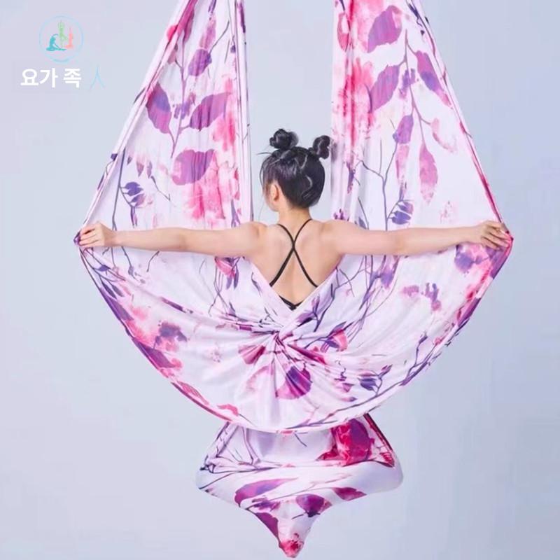 요가 해먹 플라잉 스트레칭 에어리얼 문틀 운동기구 실크 서스펜션 피트니스 세트 - 상세 이미지 4