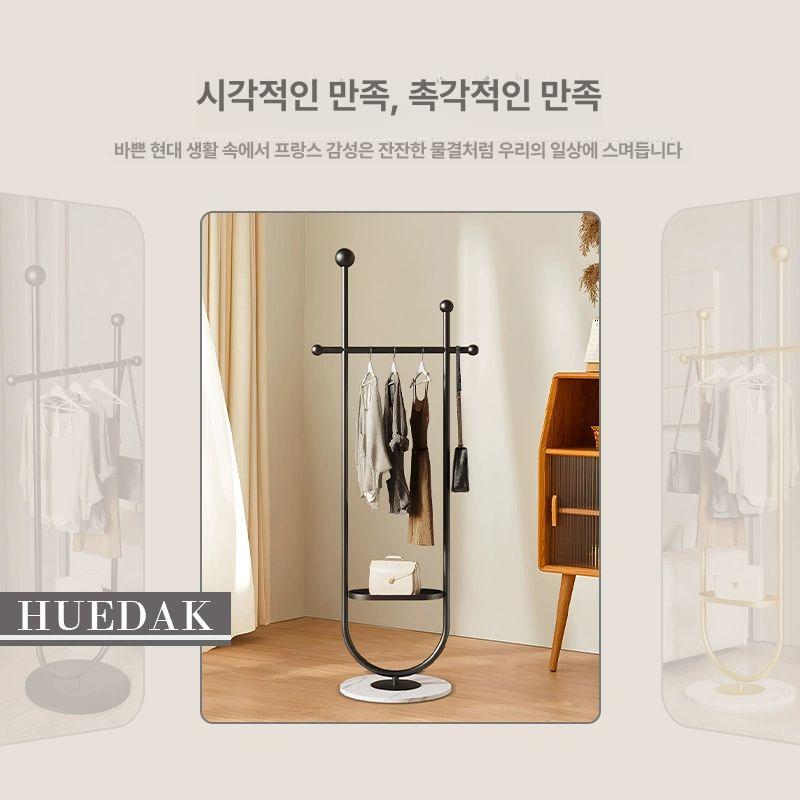코트 행거 외출복 이동식 원목 스탠드 가방걸이 원룸용 옷장 튼튼한 우드 사이즈 - 상세 이미지 3