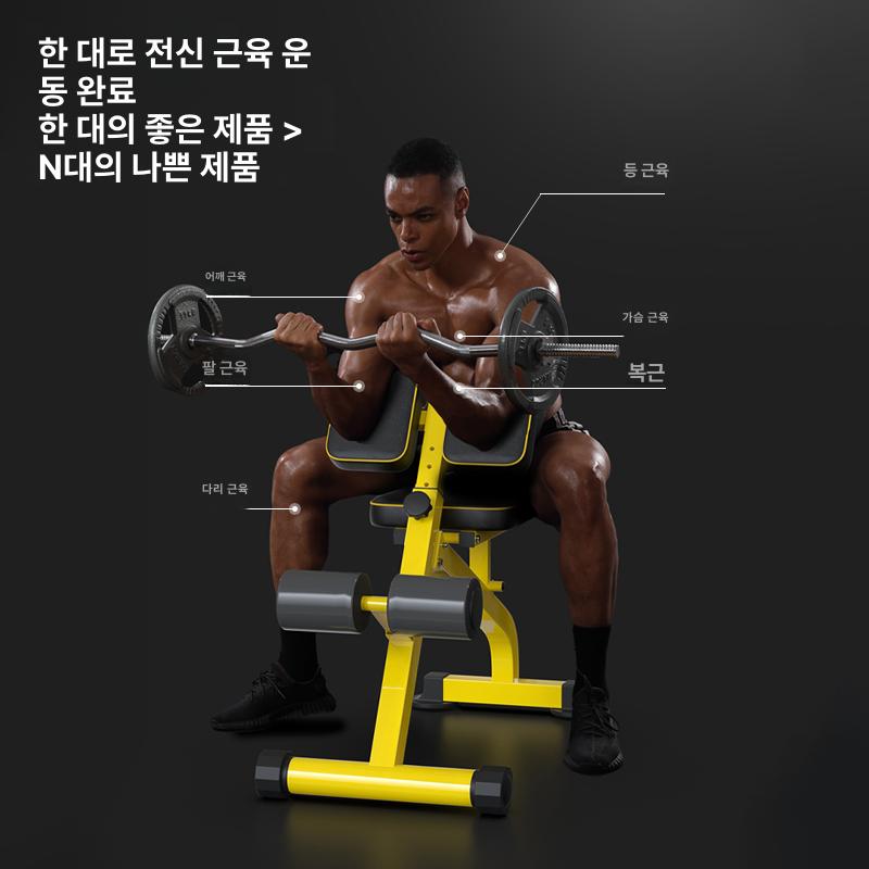 복부운동 척추기립근 홈트레이닝 로만체어 상체 기구 등근육 코어강화 근력 운동 헬스머신 - 상세 이미지 5