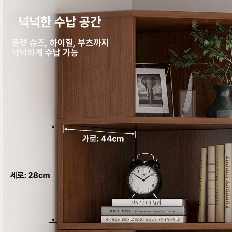 좁은공간 삼각코너 수납장 모서리책장 침실옷장 거실코너책꽂이 조립식 틈새활용 - 상세 이미지 5