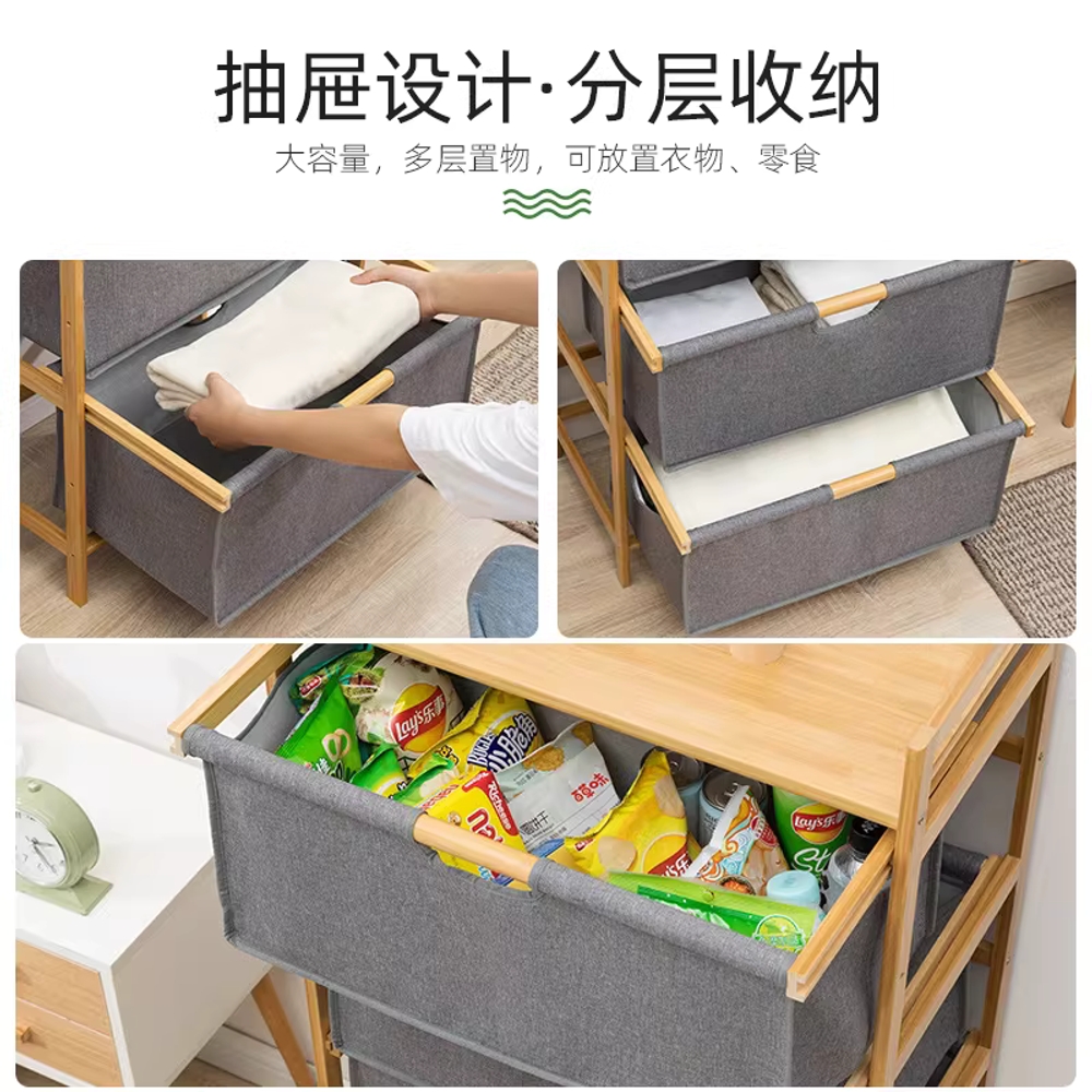 세탁 바구니 다용도 간식 가정용 용 수납함 장난감 보관함 45cm 4단 - 상세 이미지 4