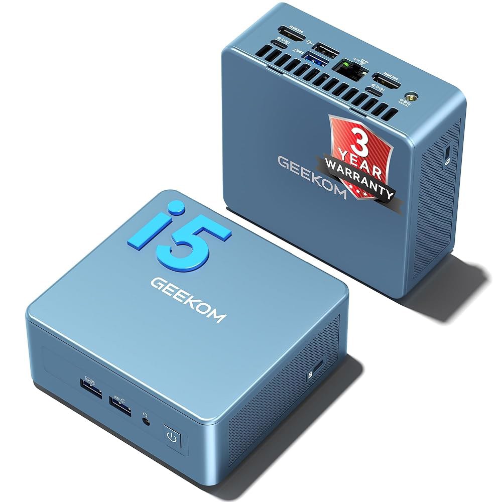 GEEKOM 미니 PC [비즈니스 비용 절감 스타] IT12(3년 보장) 12세대 인텔 i5-12450H 컴퓨터, 16 RAM / 512GB SSD(LPDDR 제외) Windows - 상품 이미지