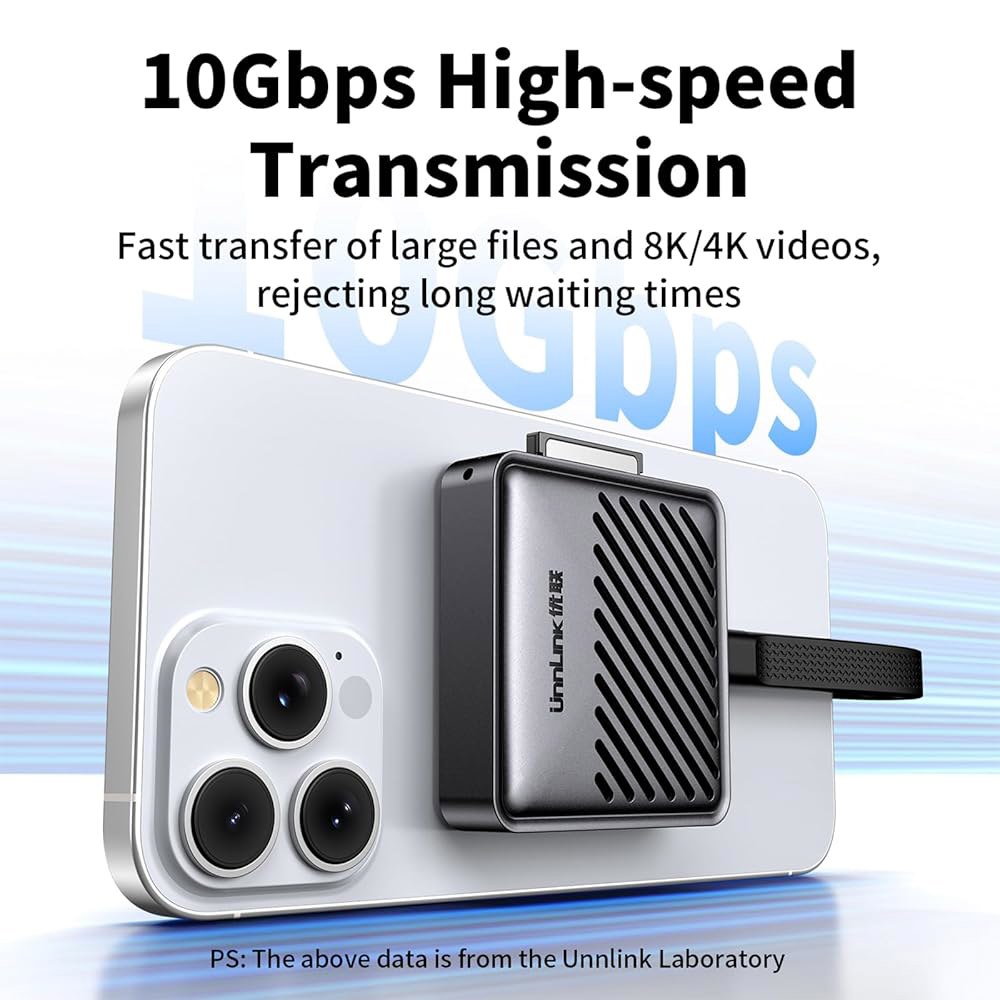 UnnLink CF Express 타입 B USB-C 마그네틱 카드 리더, 4K HDMI 전송 10Gbps USB 3.2 Gen 2 플러그 앤 플레이, 휴대폰, 노트북, 카메라용 - 상세 이미지 3