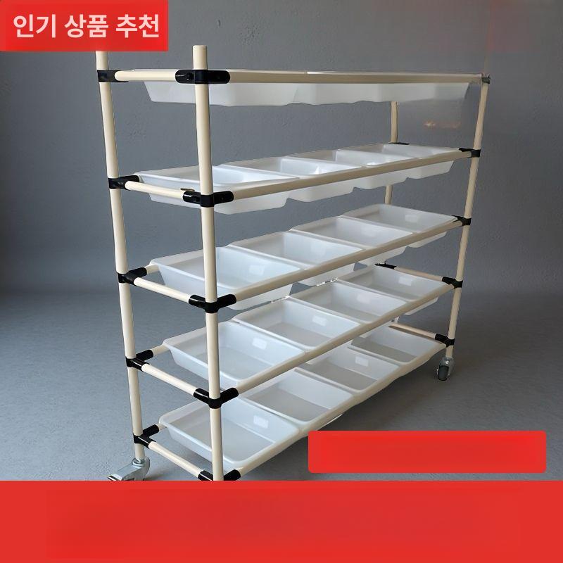 업소용 피킹카트 자재 분류 택배 선반 오더 물류 메쉬 창고 작업장 수납다이 대형 트롤리 - 상세 이미지 2