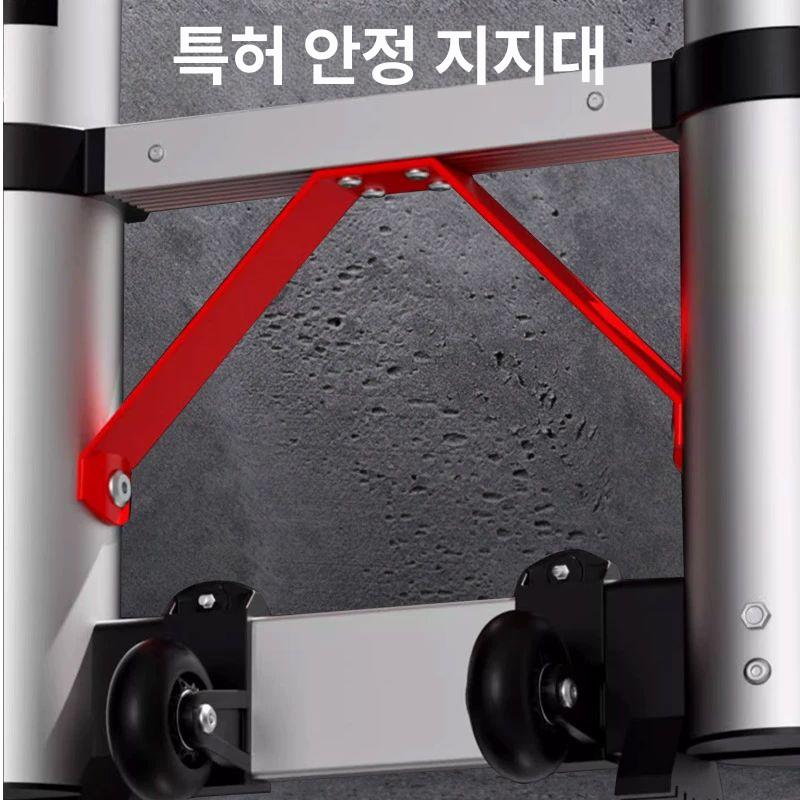 안테나 산업용사다리 이동식 경량 발판 작업대 일자형 고소 작업용 신축식 안전사다리 - 상세 이미지 4
